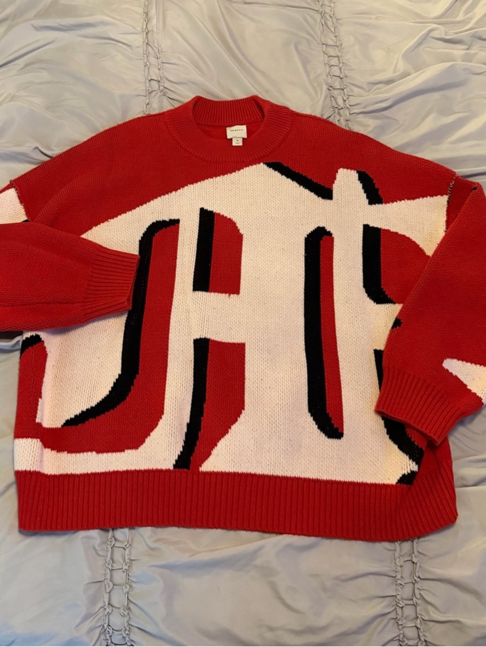 Maeve Oversized Graphic Monogram Sweater - Picture 4 of 7